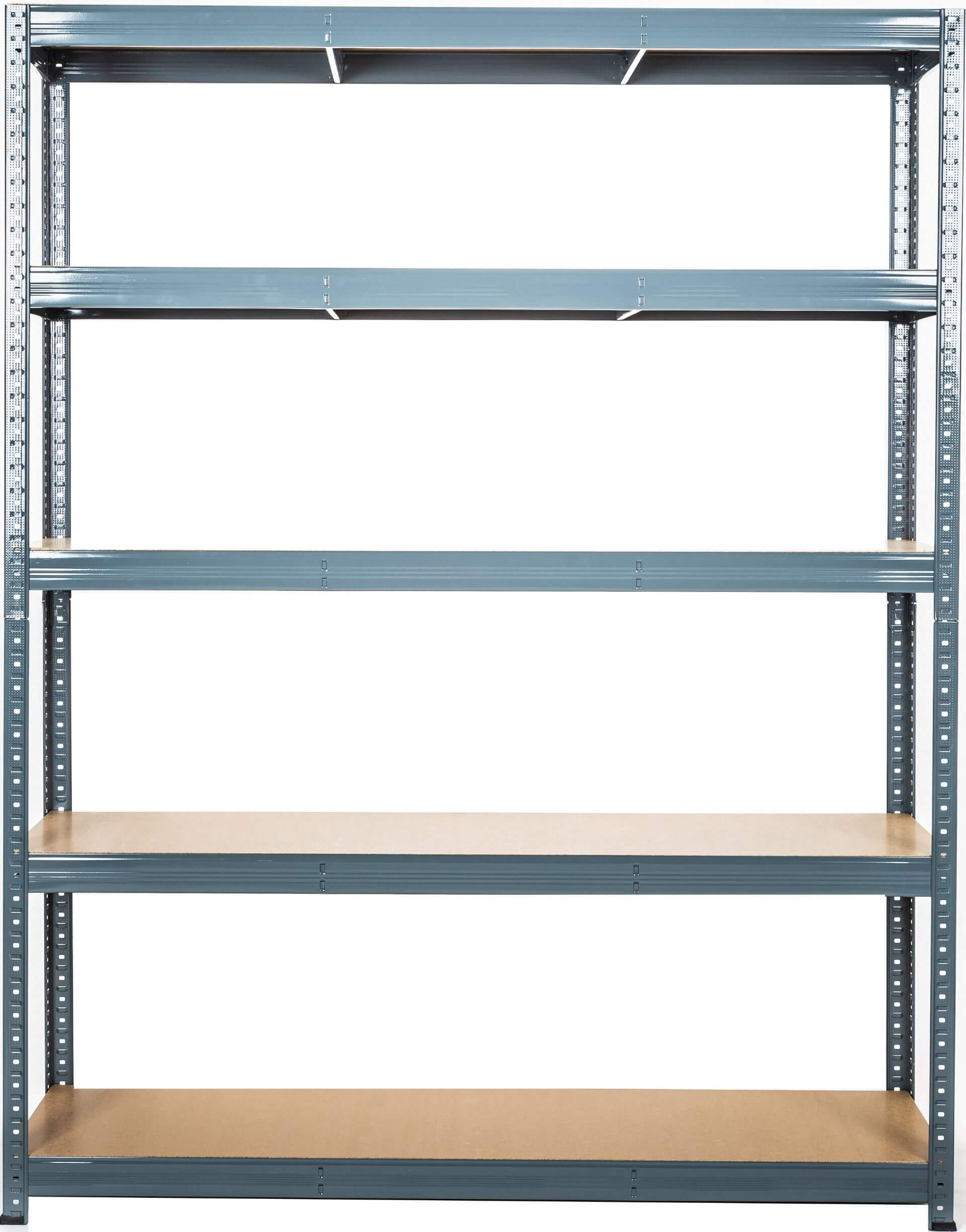 Regál 5-ti policový lakovaný 180x130x60 200kg, Barva - tm. šedá