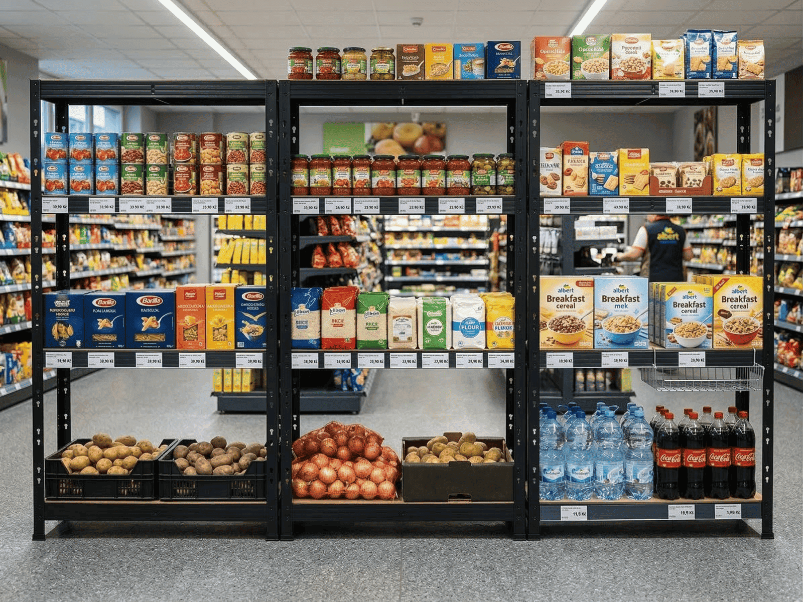 AKČNÍ BALÍČEK 3 ks-č Zatěžový regál 4 - pol. lakovaný 180x120x60 450 kg