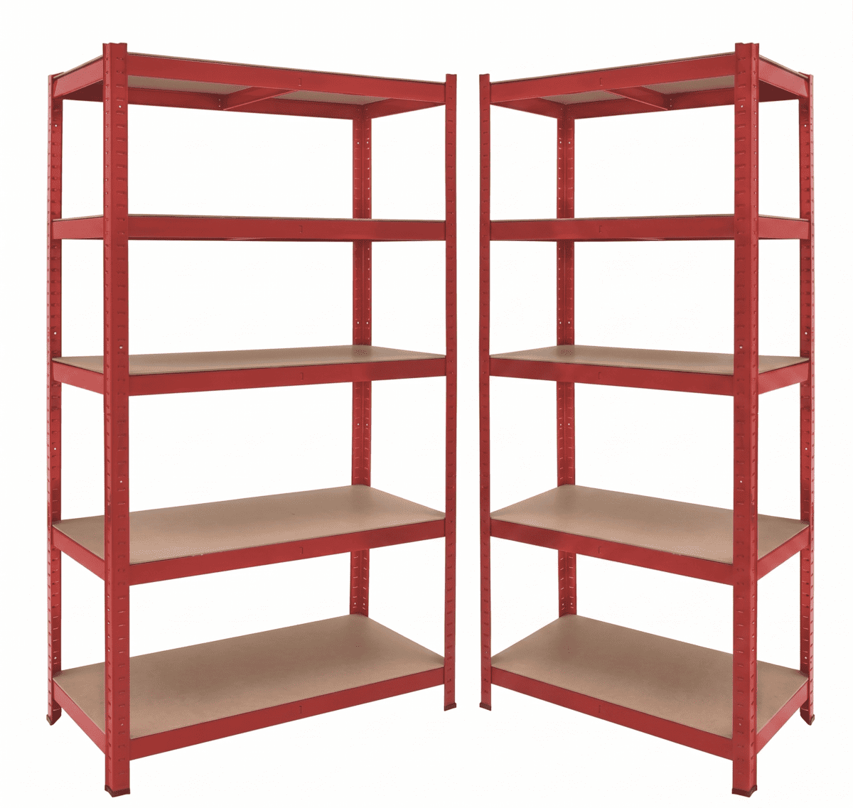 AKČNÍ BALÍČEK 2ks Regálu 5-ti pol. lak. 180x90x40 155kg/červ.