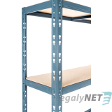Lehký regál 5-ti policový lakovaný 180x90x40 155kg,tm.šedá