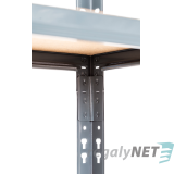 Lehký regál 5-ti policový lakovaný 180x90x40 155kg,tm.šedá