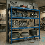 Nekonečný průmyslový regál 4 - policový 200x200x60  800Kg/police