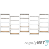 AKČNÍ BALÍČEK 5 ks Regálu 5-ti pol. lakovaný 180x120x50 300 kg, regálové systémy