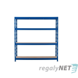 Zátěžový regál 4 - policový lakovaný 180x120x60 400Kg/police,modrá