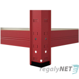Lehký regál 5-ti policový lakovaný 180x90x40 155kg,červena