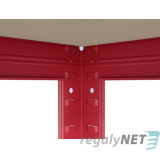 Lehký regál 5-ti policový lakovaný 180x90x40 155kg,červena